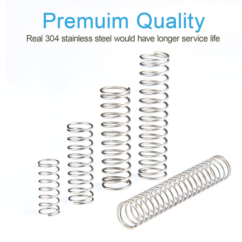 [Australia - AusPower] - Small Springs Compression Kit Assortment Mechanical Steel Assorted Set Detent Pen Springs 225 pcs 