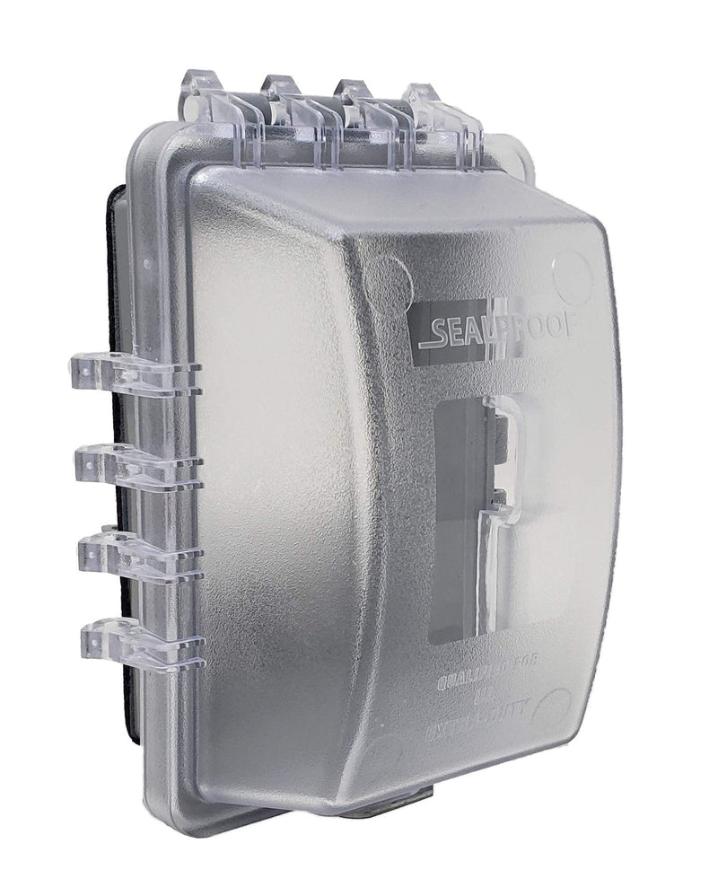 [Australia - AusPower] - Sealproof 1-Gang Weatherproof In Use Outlet Cover | Horizontal/Vertical Outdoor Plug and Receptacle Protector, Lockable Bubble Cover, UL Extra Duty Compliant, 18 Configurations Clear Frost 