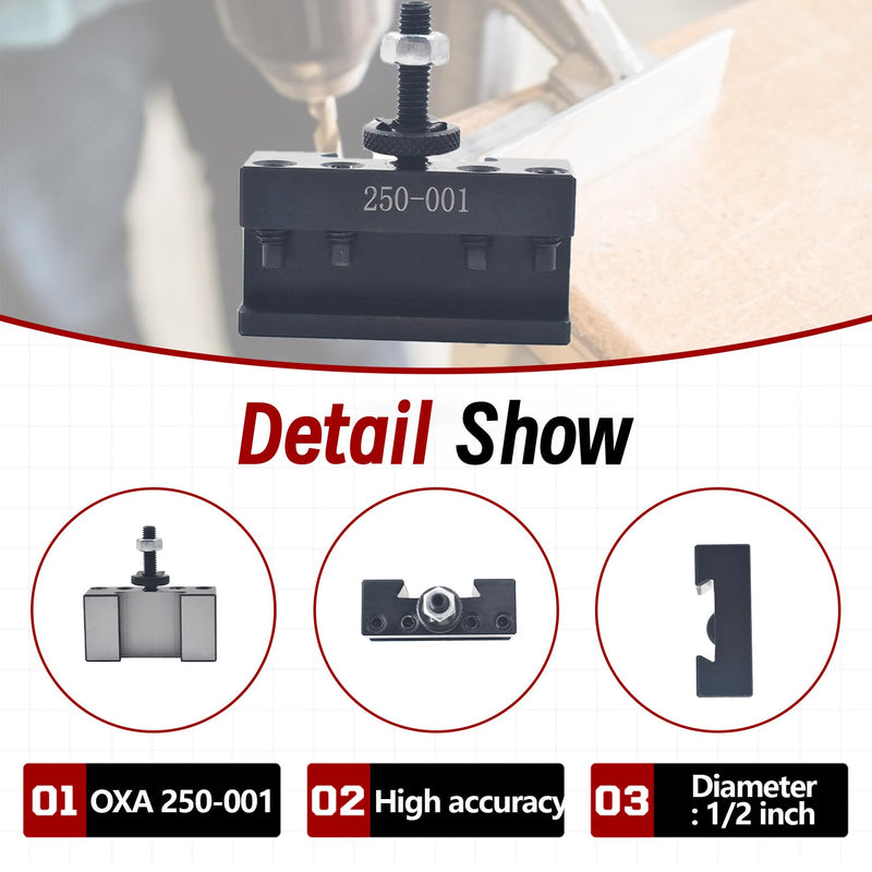 [Australia - AusPower] - findmall OXA #1 Quick Change Turning Facing Lathe Tool Post Holder OXA 250-001 250-001 tool holder 