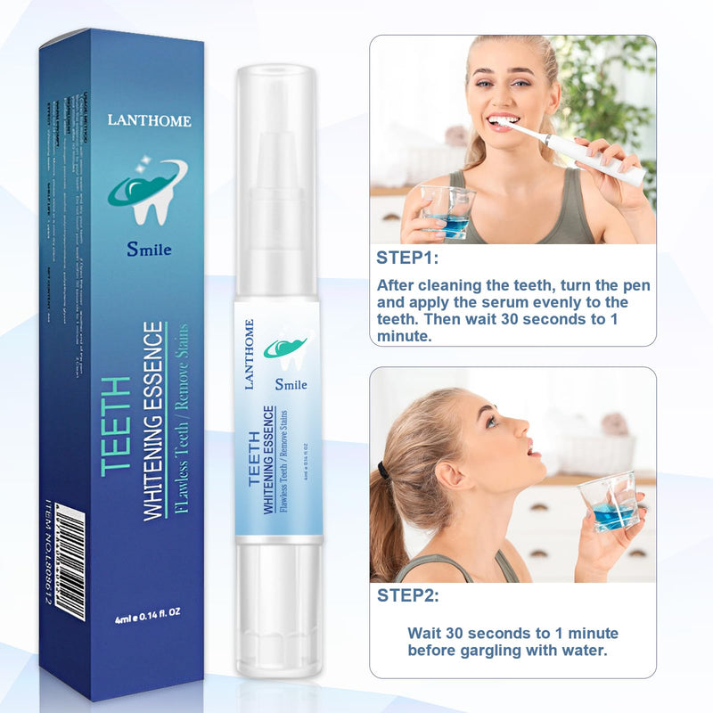 [Australia - AusPower] - Teeth Whitening Essence Pen - 3pcs, Reduces Yellowing & Cleans Teeth Stains for Family Travel 