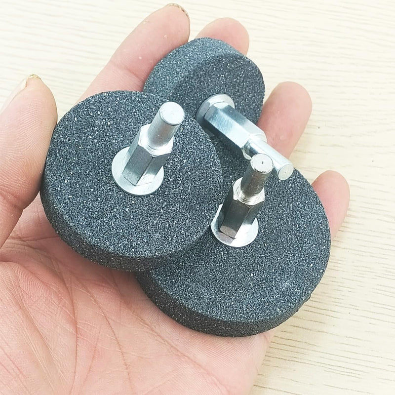 [Australia - AusPower] - 𝐉𝐔𝐍𝐋𝐈𝐗𝐍 3 Pcs Mounted Stone Grinding Wheels with 1/4-Inch Shank 40mm/50mm/60mm Diameter Abrasive Stone Grinding Wheels for Drill, Grinder, Rotary Tools 