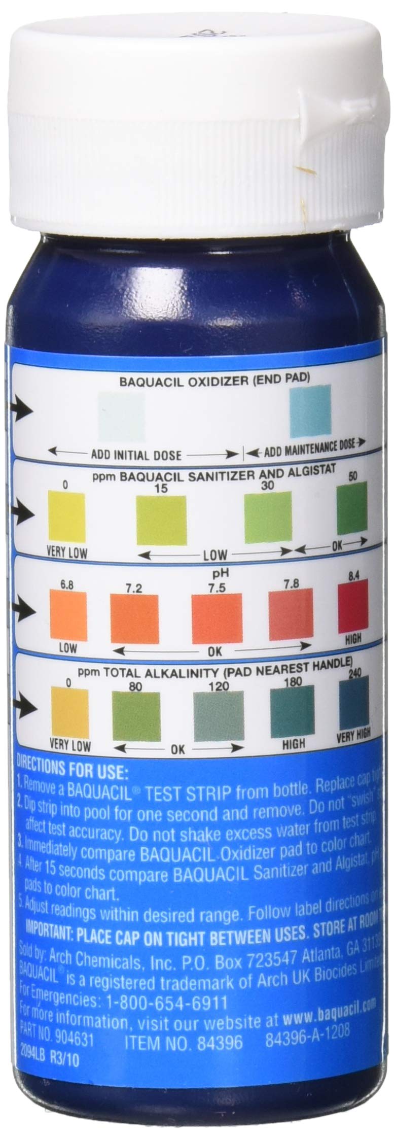 Baquacil 84396 4-Way Test Strips Swimming Pool Water Testers, 25 ct 1