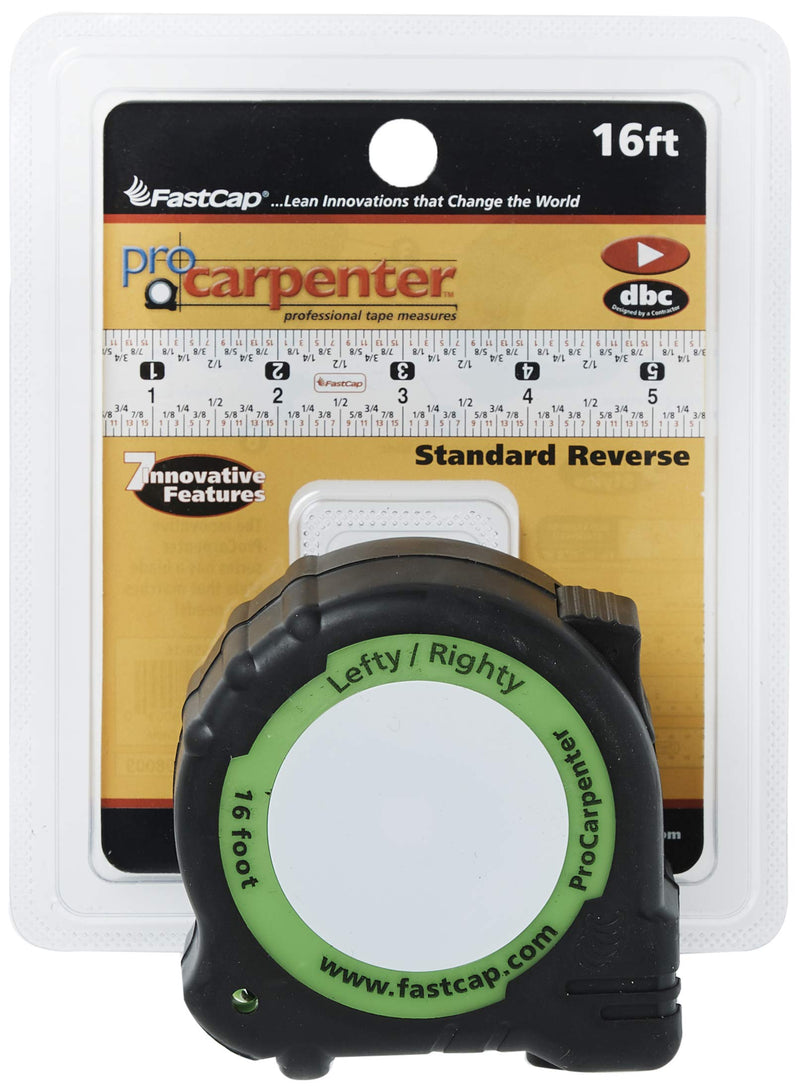 FastCap PSSR-16 16 Foot Pro Carpenter Standard Reverse Measuring Tape (Pack of 2) 4.9 m (Pack of 2)