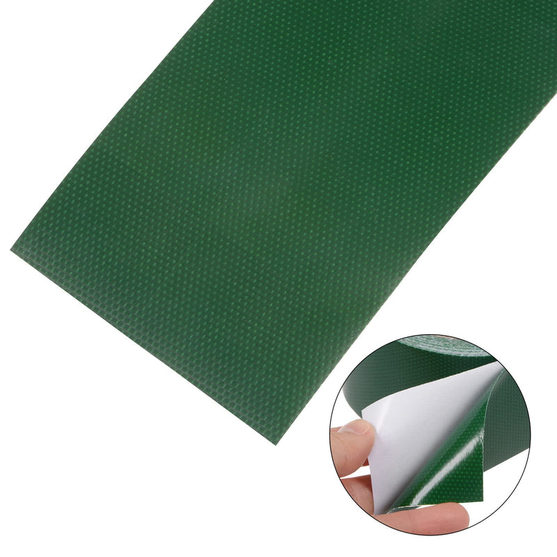 HARFINGTON Tarpaulin Repair Tape, 3.15" x14.6ft Universal Waterproof Awning Cloth Repair Tape for Crafts Home Improvement Outdoor Tent, Dark Green