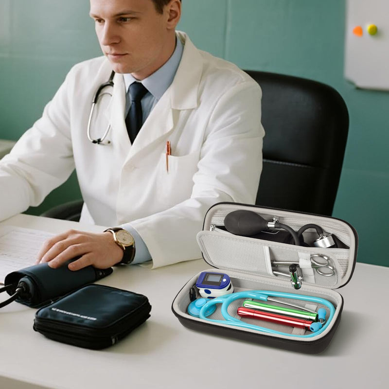 [Australia - AusPower] - Stethoscope Case Compatible with 3M Littmann Classic III/ Lightweight II S.E/ MDF Acoustica Deluxe Stethoscopes, Mesh Pocket for Blood Pressure Cuff and other Doctor & Nurse Accessories (Case Only) 