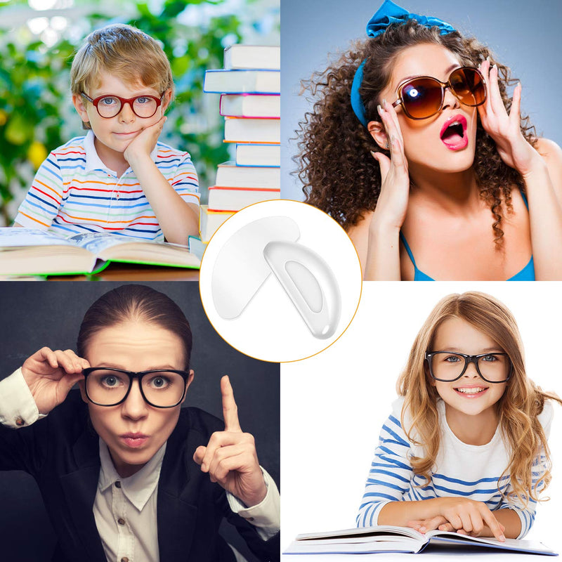 [Australia - AusPower] - Adhesive Nose Pad, 12 Pairs Eyeglass Nose Pads Stick On Silicone Anti-Slip for Glasses Sunglasses Thin Nose Pads Eyeglasses (6-Black & 6-Clear) 6 Black & 6 Clear 