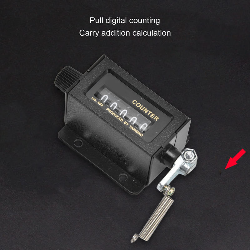 [Australia - AusPower] - Bale Counter, Number Counter Reliable Durable 5 Digit Counting Reset Function Glass Mirror Design for Machine for Industry for Printing 