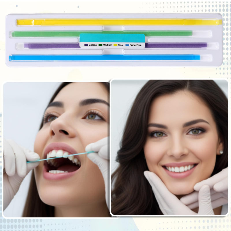 Pack of 80 Tooth Polishing Strips Dental Sanding Strips | For gaps, teeth finishing, gloss contouring tool, dental sandpaper, oral care, teeth for deep cleaning