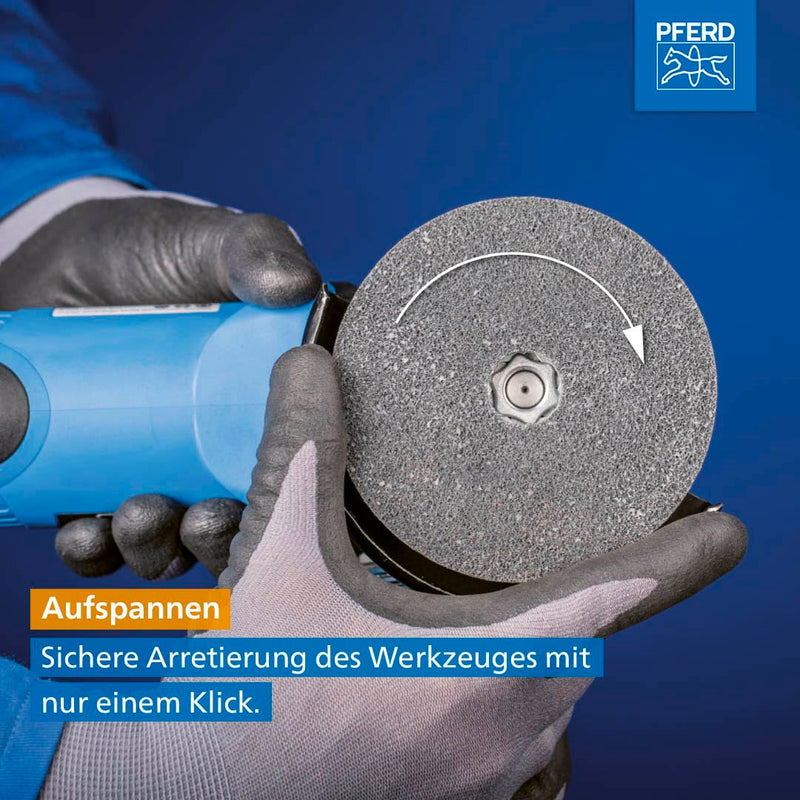 [Australia - AusPower] - PFERD COMBICLICK Fibre Disc Set, 9 Pieces, Corundum Diameter 125 mm, A36, 60, 80, 120 Including Support Plate, 42098001 - for Universal Applications with Angle Grinder Combiclick 125 Universal Fibre Disc Set 36-120 