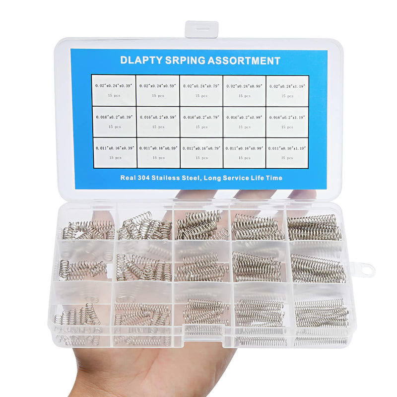 [Australia - AusPower] - Small Springs Compression Kit Assortment Mechanical Steel Assorted Set Detent Pen Springs 225 pcs 