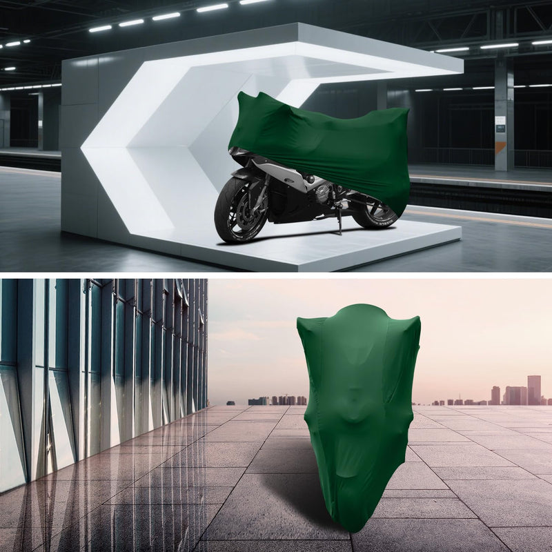 [Australia - AusPower] - WinPower Indoor Motorcycle Cover, Soft Stretch Breathable Dustproof Scratch Protection Elastic Powersports Vehicle Covers, 96inches XL(96 x 41 x 49 inches) 