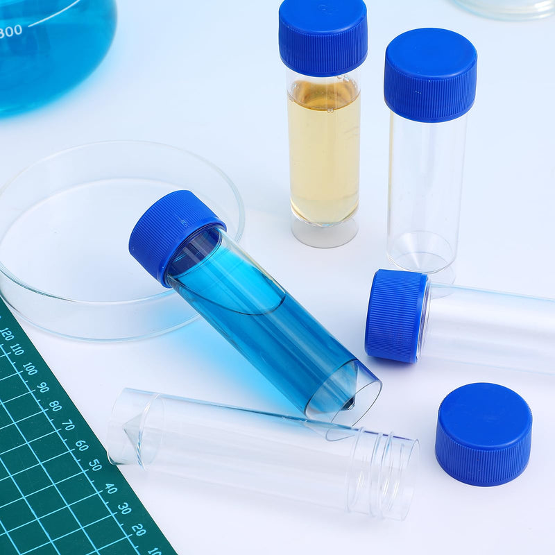 Hemobllo Sample Cup with Screw Lid, Samples Container Without Label Laboratory Medical Use 25-30 ml Pack of 10