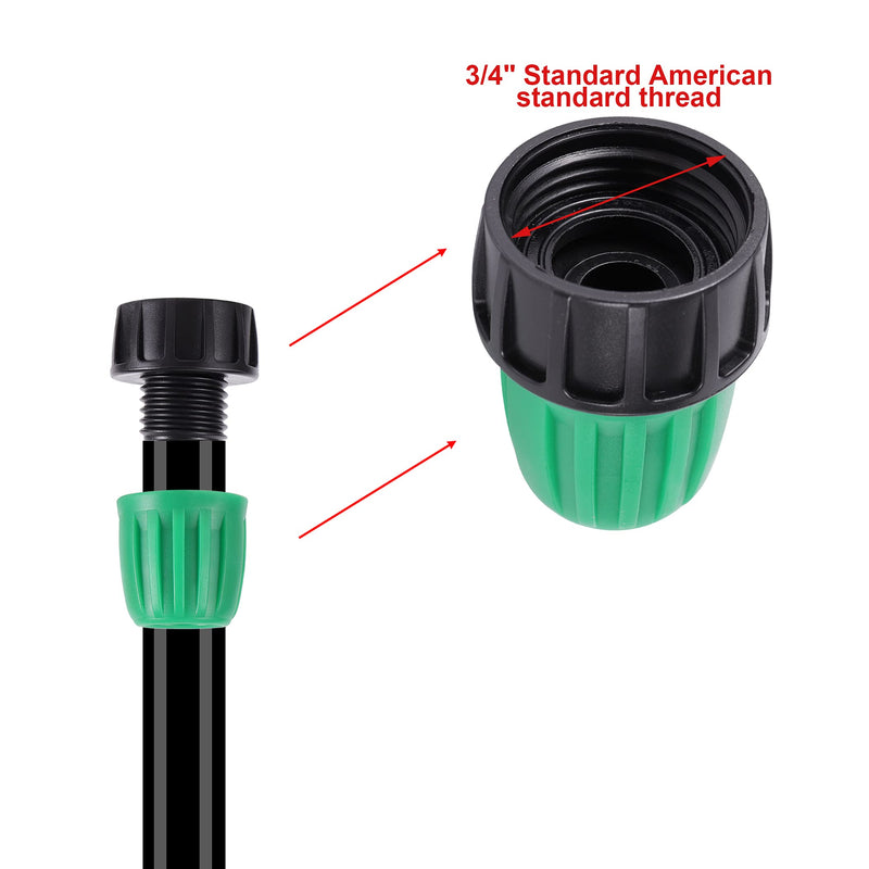 [Australia - AusPower] - US Standard Faucet Adapter, 3/4 "Faucet to1/2" Drip Irrigation Tube,Convert 3/4" Female Hose Thread To 12mm ID 16mm OD Tubing (4Pcs 3/4"Faucet to1/2" Faucet Adapter) 