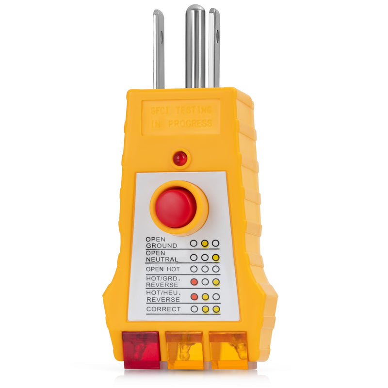 [Australia - AusPower] - GAYA Grounding Outlet Tester Earthing for Grounding Products, Electric Outlet Testing Plug in, GFCI Test, Receptacle and Plug Testers, Circuit, Ground, GFCI Outlet, Socket Power Check 