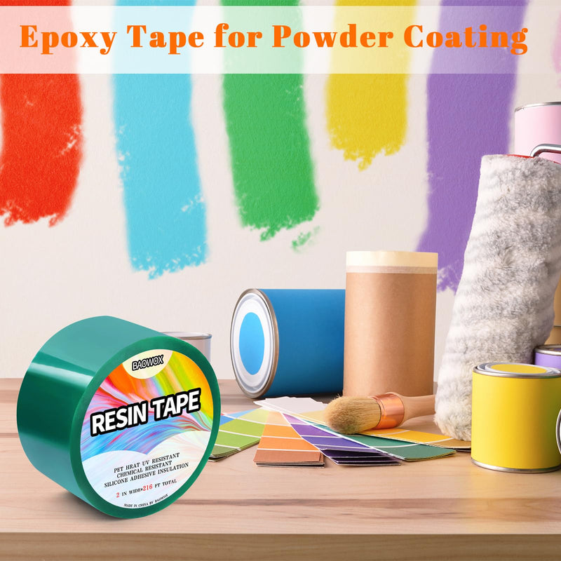2 Rolls 108 FT Resin Tape for Epoxy Resin Molding, Silicone Thermal Adhesive Tape, High Temperature Resistance Epoxy Release Tape for River Tables Hollow Frame Bezels Craft Pendant