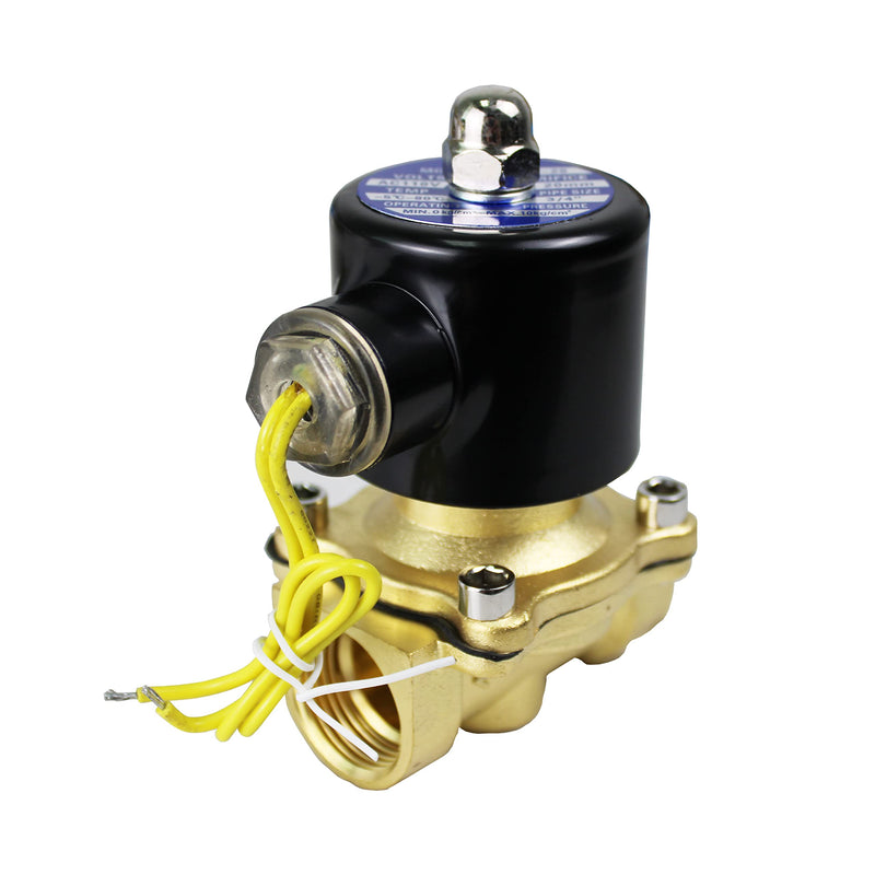 [Australia - AusPower] - HFS(R) Normally Closed Electric Solenoid Valve for Water Air Gas (110V AC 3/4IN NPT) 110V AC 3/4IN NPT 