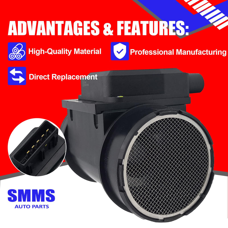 [Australia - AusPower] - SMMS E5T50371 Mass Air Flow Meter for Mazda B2200 B2600 MPV 1989-1994, Replaces OE: G60113215A, G60113215, New 