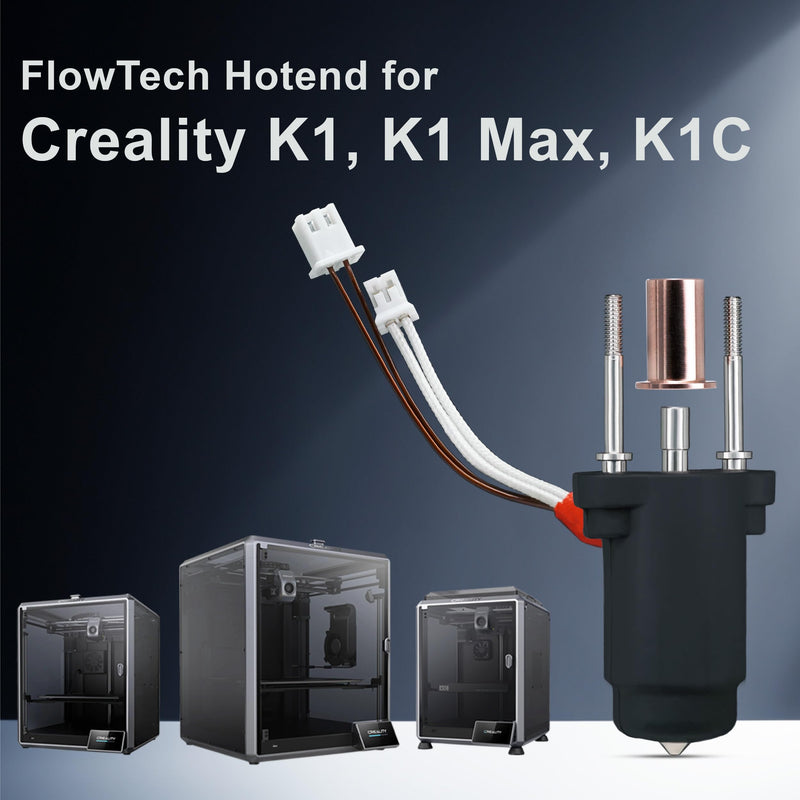 Microswiss FlowTech Hotend Upgrade for Creality K1 / K1 Max / K1C - Leakproof Nozzle - Cold Nozzle Change - High Flow - All Metal Design - Made in USA