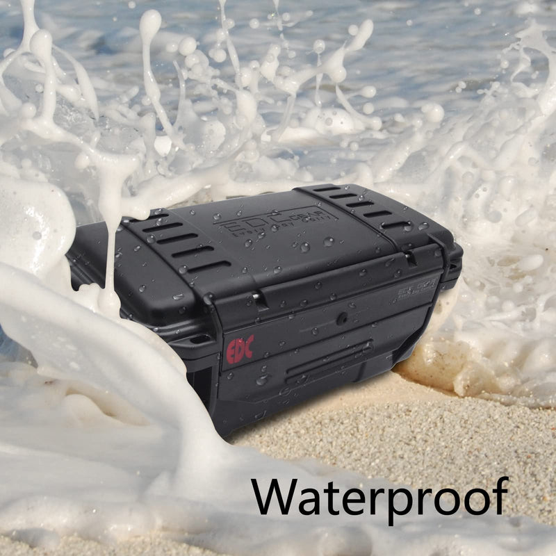 SEIWEI Outdoor Sealed Waterproof Safety Case Plastic Tool Dry Storage Box For Electronic Equipment Camping Outdoor Tool - Professional Waterproof Box(C), Black (MMZ-HA5272C-RT) C