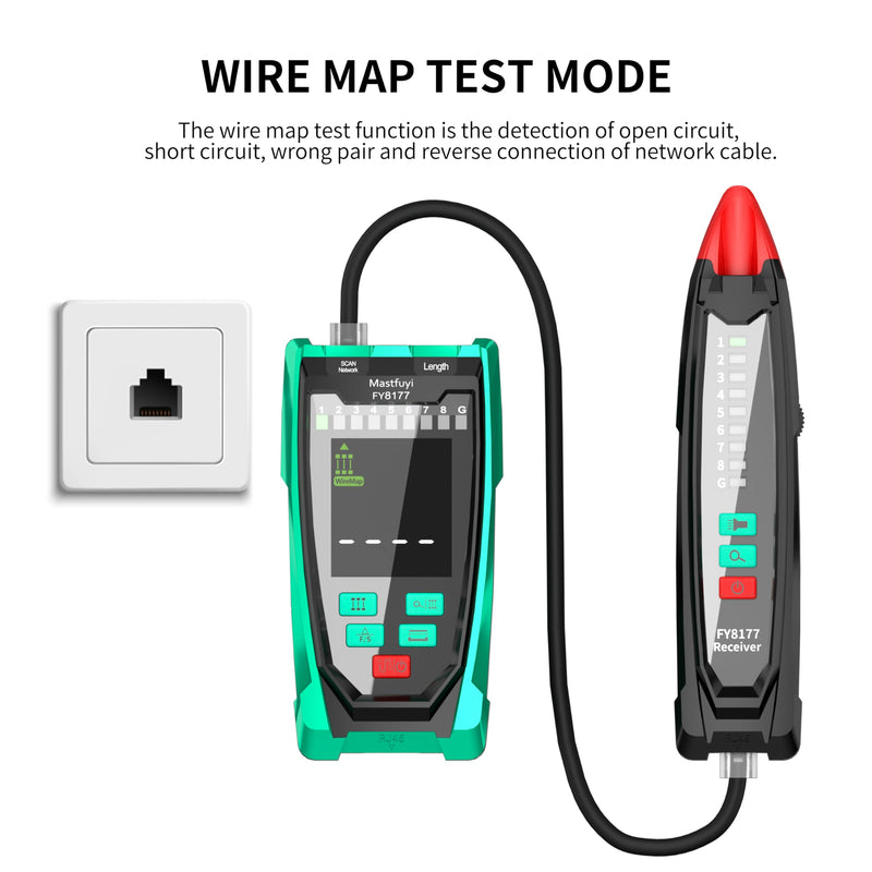 [Australia - AusPower] - Network Cable Tester, Shielded Line Finder, Rechargeable Cable Tracer with Probe Tone, Multi-Function Wire Tracer, Ethernet LAN Network Cat5/6/7 Cable Maintenance Organizer, Telephone Line 