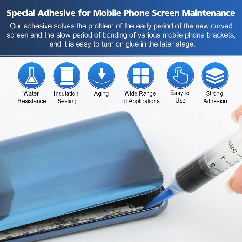[Australia - AusPower] - RTV Silicone Adhesive Glue for Phone Screen Replacement Repair Phone Glue LCD Display Touch Screen Glue for Huawei Xiaomi Samsung Repair Tools 