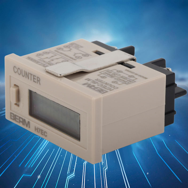[Australia - AusPower] - H7Ec BLM Digital Traffic Counter H7Ec BLM Digital Electrical Counter Totalizer Without Voltage Input with 6 Digit LCD Display 
