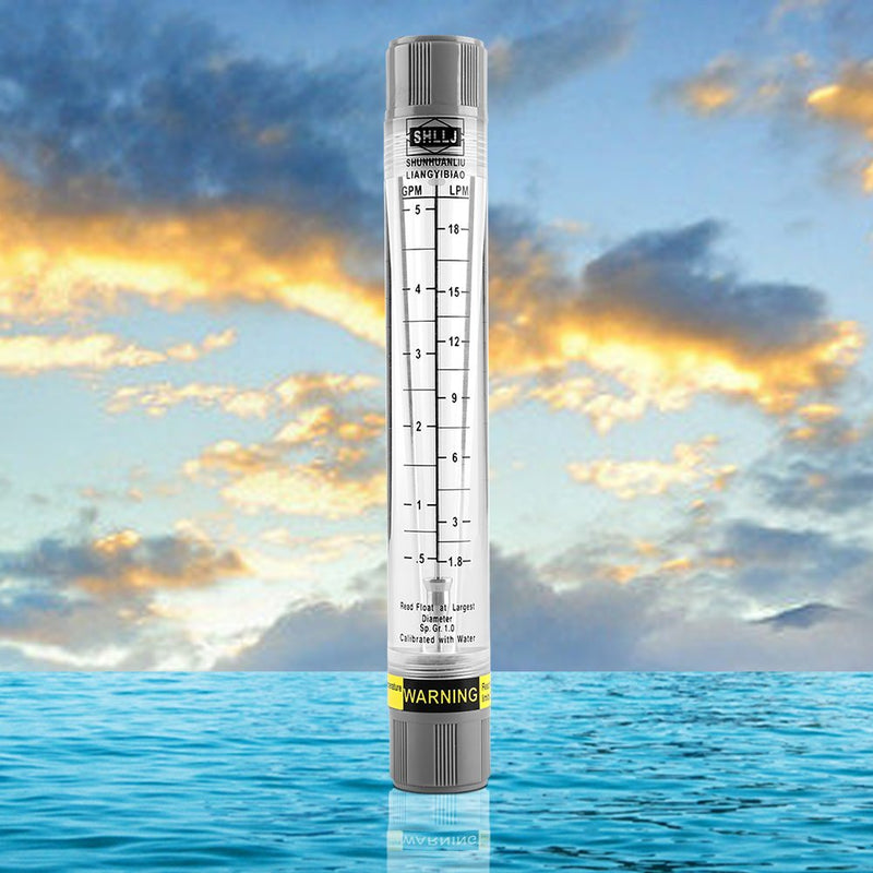 [Australia - AusPower] - Rotameter Flowmeter Plastic Tube for Water Gas Liquid 0.5-5 GPM / 1.8-18 LPM Industrial Pipeline 