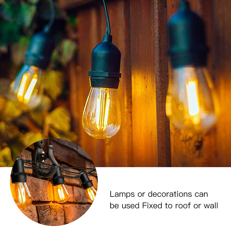 [Australia - AusPower] - Elrswy Light Hanger Hooks,String Light Hooks,Screw-in Hooks for Hanging String Lights and Wire,Plants,Wind Chimes,Plastic,Black,20 Pack Wall Black-20Pack 