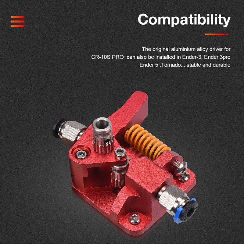 [Australia - AusPower] - Bigtreetech Upgrade Dual Gear Extruder, Double Gear MK8 Extruder 3D Printer Dual Driver Stock Feeder All Metal 1.75mm Filament Extruder Kit for CR-10S Pro/CR-10/ Ender 3 V2/Ender 3/Ender 3 Pro Series 