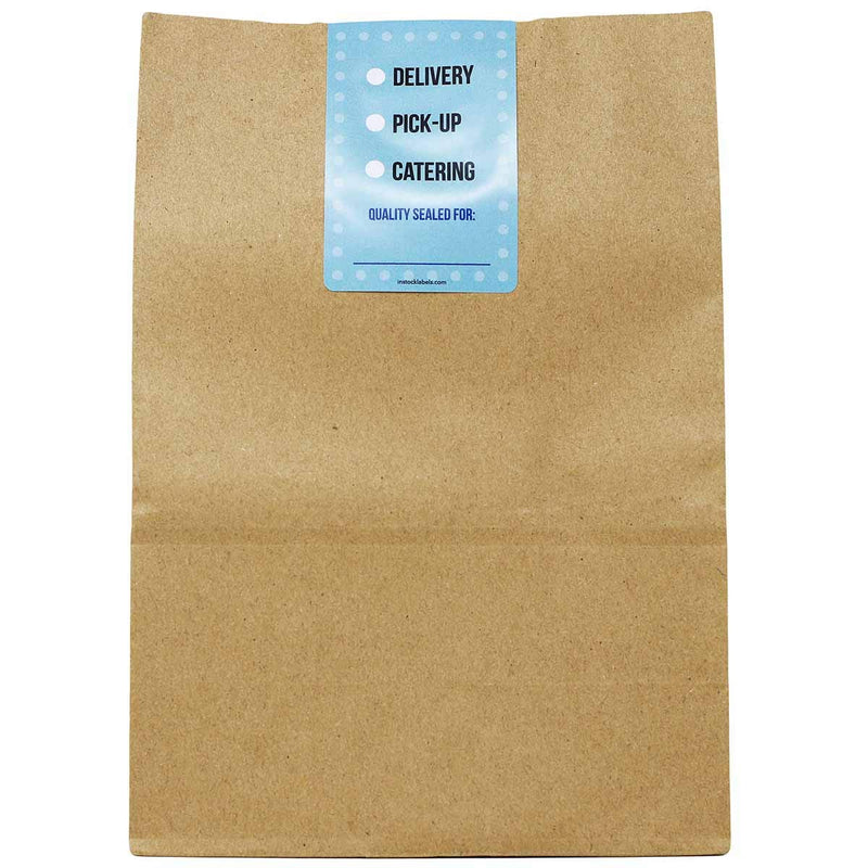 Quality Seal Labels for Delivery Pick Up Catering Food Safety Stickers 2.25" x 6.75" 500 Total Labels