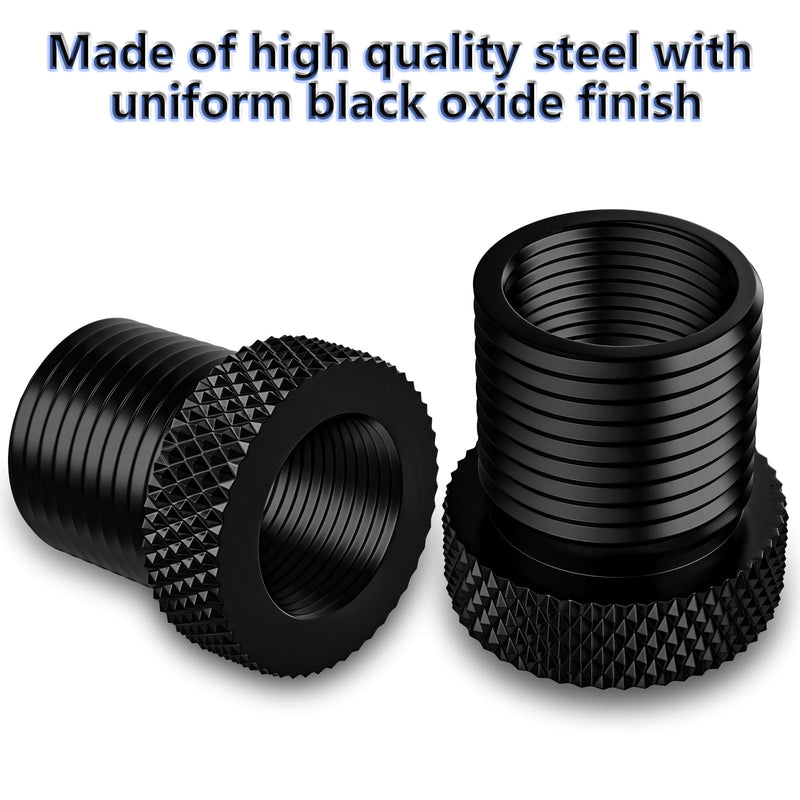 [Australia - AusPower] - 2 Pack Thread Adapters and Washers?1/2x28 to 3/4x16 Steel Thread Protector with Rubber Washer (Black) (1/2x28-3/4x16) 1/2x28-3/4x16 