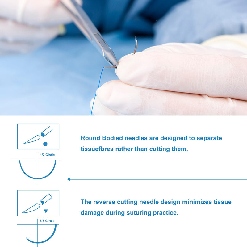 [Australia - AusPower] - Suture Practice Thread and Needles for Medical Students Training Only (40 Mixed) 