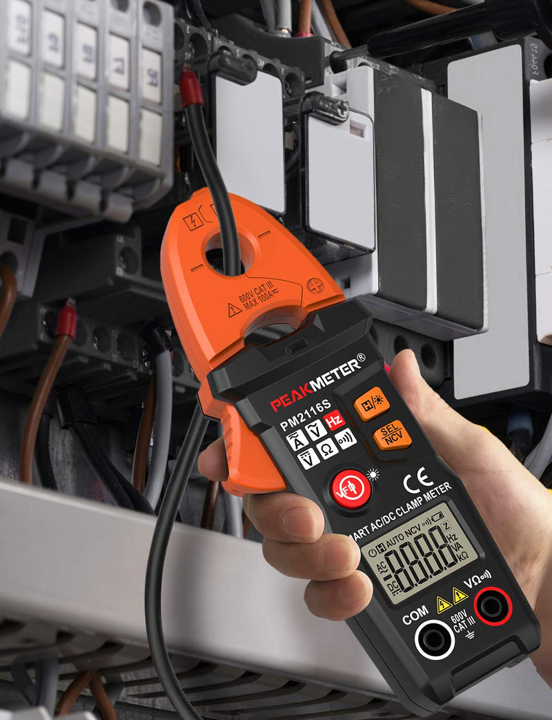 Full-Automatic Clamp Meter, TRMS 6000 Counts Multimeter with AC/DC Voltage & Current, Resistance, Continuity, Frequency, Detect; Auto-ranging Amp Volt Ohm Meter Voltage Tester with NCV