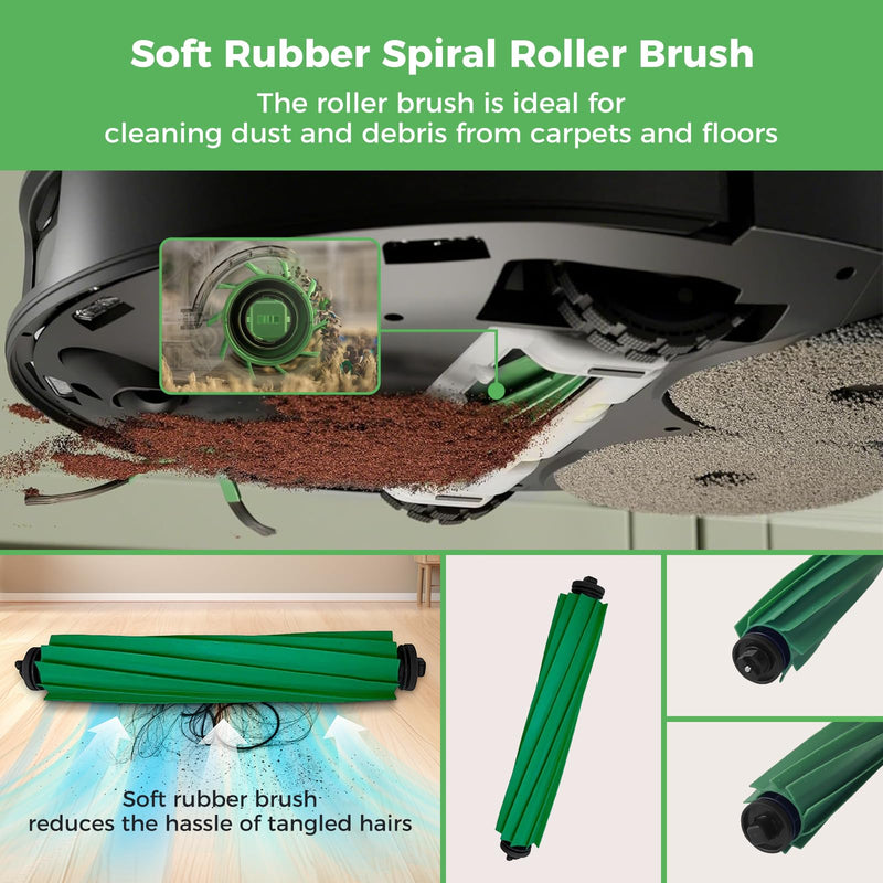 [Australia - AusPower] - Yivy 28PCS Accessories for iRobot Roomba Plus 405/505/507 Combo Robot Vacuum Cleaner, Parts Contents 2 Roller Brushes, 6 Side Brushes, 6 Dust Bags, 4 HEPA Filters, 8 Mop Pads, 1 Cleaning Brush 405/505-set28 