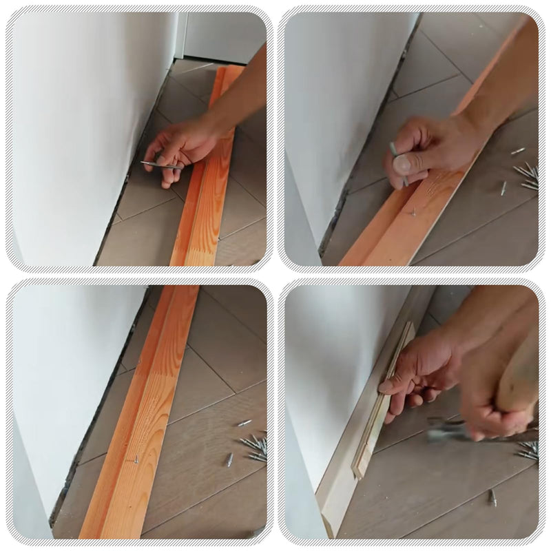 [Australia - AusPower] - 200pcs Double-Head Skirting Thread Seamless Nail, Blind Nails 18+8.5mm (11/16"+5/16"), Invisible Mechanical Connector, Easy Setting Equipped Specific Sleeve Tool (200) 200 
