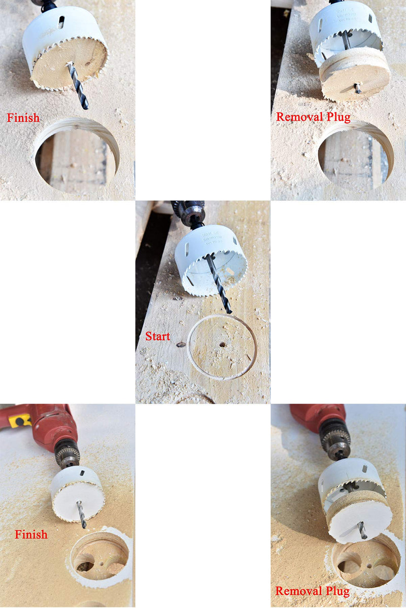 MaxTool 5-1/2" Bi-Metal Hole Saw 140mm Cobalt High Speed Steel M42 Bimetal Holesaw with 1.5" Deep 5/8-18 Thread for Metal Wood Plastic; BM03W44R532 5-1/2"