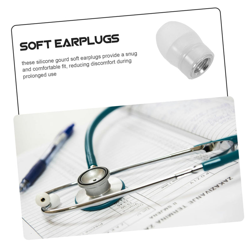 COLLBATH Pack of 2 Soft Ear Plugs Replacement Parts with Thread Stethoscope Earphones Attachments for Comfortable Fit Durable Noise Isolating Suitable for Medical Examination and Everyday Use