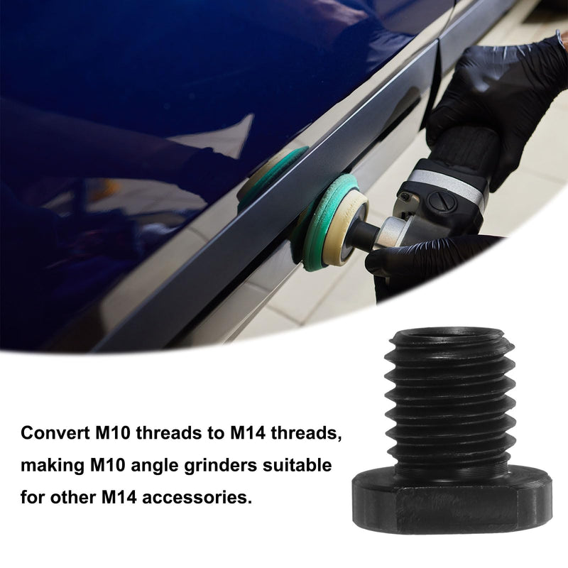 QUARKZMAN M10 Female to M14 Male Adapter Polisher Adapter Connection Rotary Tool Attachment Thread Adapter Conversion Tool for Diamond Core Drill Polishing Wheel Black