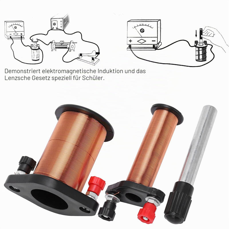 Joyzan Electromagnetic Induction Coil Demonstration Gauge Induction Coil | secondary coil soft iron core physics transformer study laboratory lenzsche law experiment pvc brass primary coil