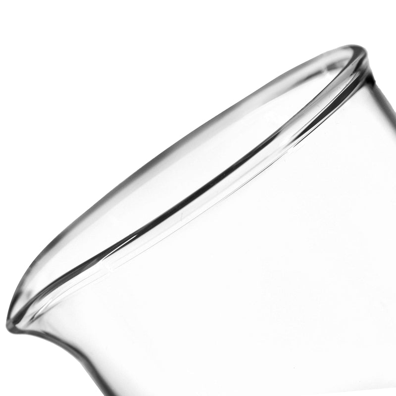 EISCO Beaker, 2000ml - Tall Form with Spout - White, 100ml Graduations - Borosilicate 3.3 Glass