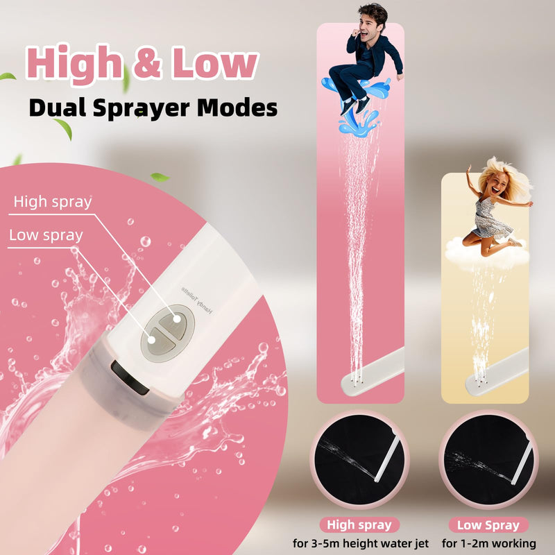 Hibbent Portable Bidet for Travel, High Pressure Handheld Electric Sprayer, Rechargeable Travel Bidet for Women & Men, Personal Hygiene Cleaning, Soothing Postpartum Care, Pink 1