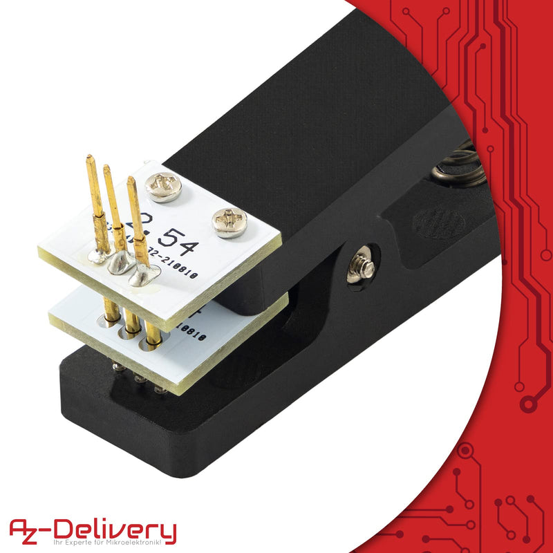 [Australia - AusPower] - AZDelivery 1 x 3 Pin Module Test Tool PCB Test Probe 1 x 3 P 2.54 mm Pitch Module Tester 