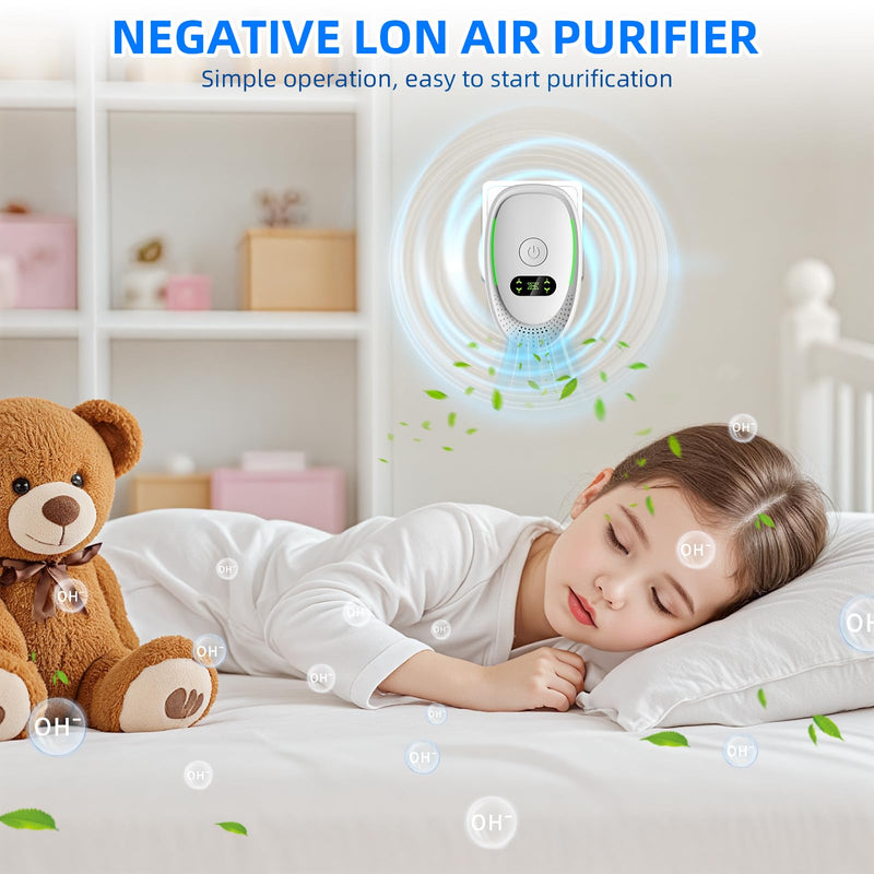 [Australia - AusPower] - 2026 Upgraded Air Ionizers for Dust Mites Smoke Pet Odor Plug in Air Purifiers for Home Silent Ionizer Air Cleaners & Room Deodorizer Plug in,Dust Mite Killer for Bedroom,Office,Kitchen,8 Pack 8 