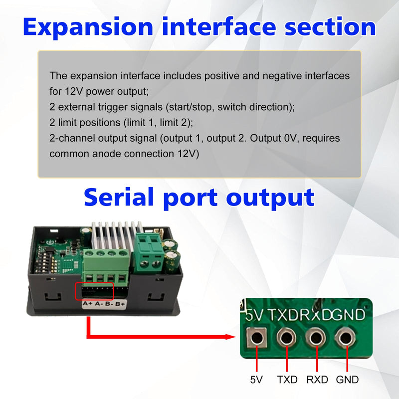 Stepper Motor Driver Controller for Nema 17 23 34 Stepper Motor Forward/Reverse Pulse Speed Controller DC 10V-30V 6.6A 1/64 Micro-Step Resolutions for 42 57 86 Stepper Motor TTL Serial Communication