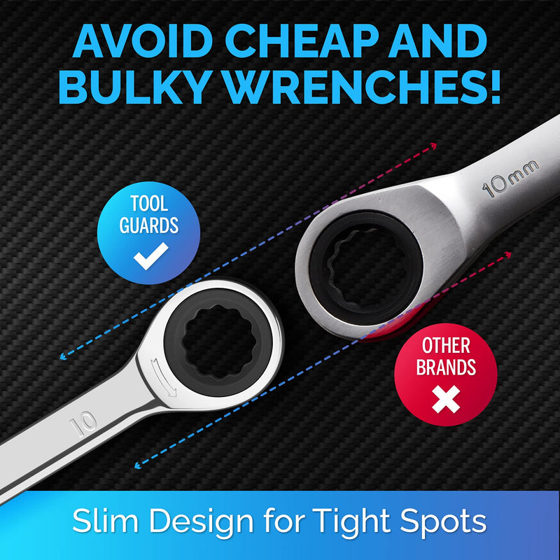 [Australia - AusPower] - TOOLGUARDS 10mm Ratchet Wrench SLIM DESIGN 10mm Wrench 10 mm 