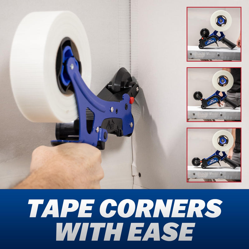 [Australia - AusPower] - Marshalltown Mesh Taper, Applies Self-Adhesive Mesh Tape to Flat Seams, 12-1/2 Inch x 10 Inch, Holds Tape with 2 Inch and 3 Inch Cores, Trigger Operated Blade, Drywall Tools, MT72 1 Multicolor 