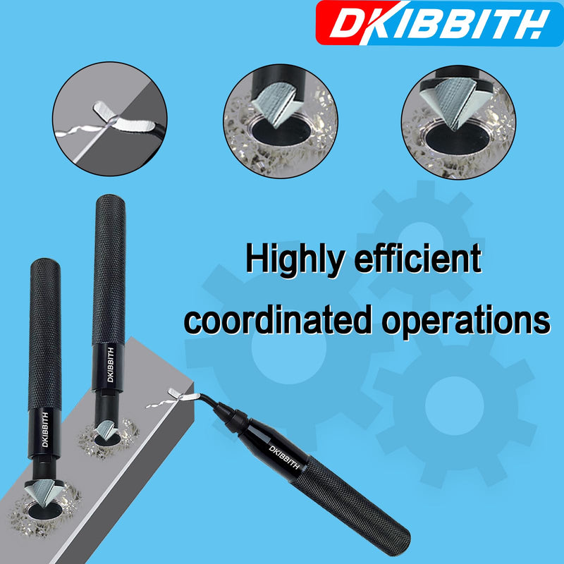 DKIBBITH 13-Piece Deburring Tool Set with 2 Countersinks & 11 Blades - Works on Metal, Resin, PVC, Copper, Plastic,3D Printed Edges - Plumbing & 3D Printing Burr Removal Reamer Tool. 13 Piece Deburring Tool