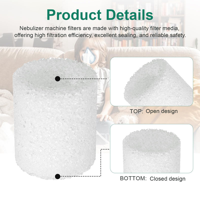 [Australia - AusPower] - Nebulizer Filter Compatible with PARI Vios Nebulizer Compressors, Ultra II, Trek, Trek S, Nebulizer Compressor Air Filter (6 Pieces) 
