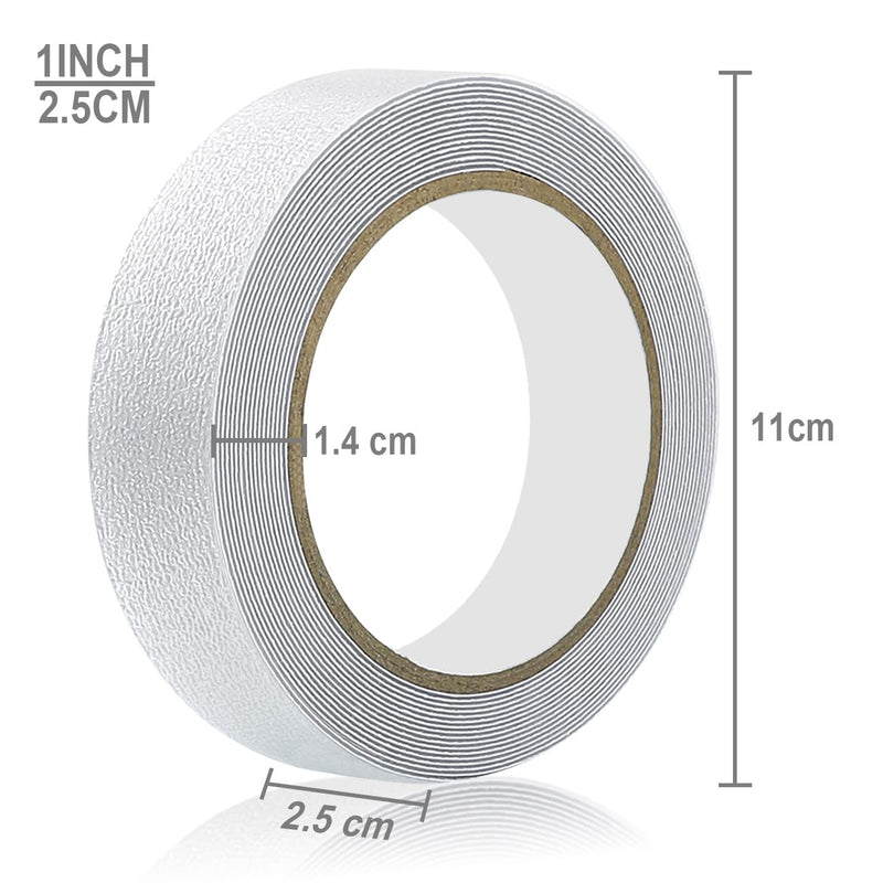 Yorwe Anti Slip Tape Transparent, More Clear and Comfortable Safety Track Tape (1" Width x 190" Long, Clear) 1" Width x 190" Long