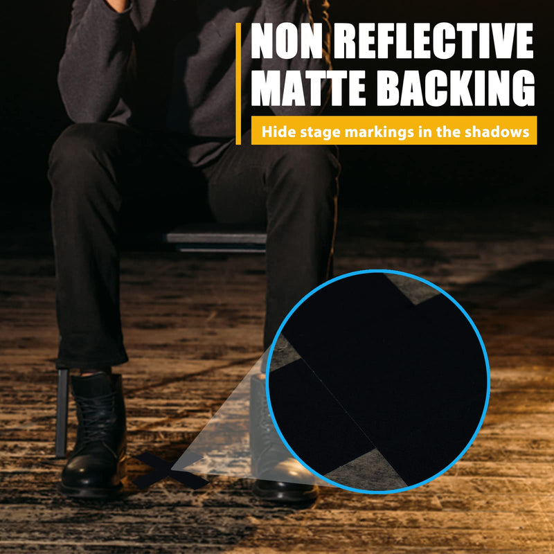 [Australia - AusPower] - Gaffers Tape - Professional Grade Gaffers Tape 2 Inch x 30 Yards, Waterproof, Non-Reflective, No Residue Cloth Camera Tape Multipurpose Matte Finish Black Gaffers Tape for Photography Filming Backdrop 